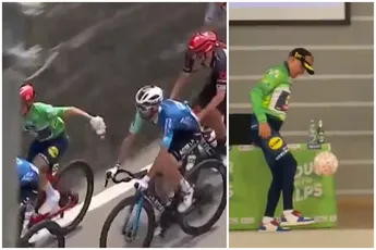 🎥 Er zijn er weinig zoals Juan Pedro López: Spanjaard voetbalt op podium en helpt rivaal Storer uit de brand