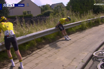 Gifbeker nog steeds niet leeg voor Visma | Lease a Bike: Olav Kooij valt lelijk in finale slotrit Belgium Tour