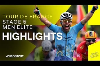 🎥 Samenvatting etappe 5 Tour de France: Cavendish (39) verrast vriend en vijand met historische zege