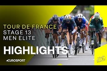 🎥 Samenvatting etappe 13 Tour de France: Nóg een bizarre rit aan bijna 50 per uur, dag voor de Pyreneeën