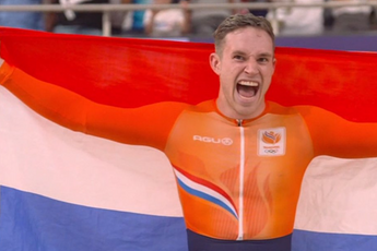 Why did the Dutch Olympic team stand in circle around Lavreysen after his medal ceremony? "I almost passed out"