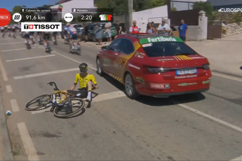 🎥 Dylan van Baarle (Visma | Lease a Bike) awkwardly crashes and abandons race on day two of the Vuelta