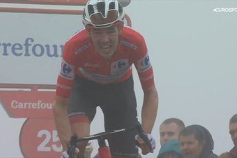 O'Connor denkt rood in Vuelta kwijt te zijn, schiet de berg af en mist podiumceremonie