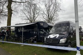 Nog nooit was Movistar te zien in de cross, tot deze winter een Nederlands getinte ploeg vast kwam te staan in de modder