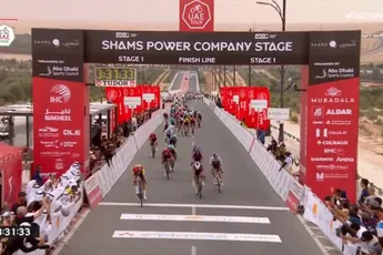 Milan maakt gebruik van ideale 'lead-out' van Pogacar houdt later gedeclasseerde Philipsen af in eerste rit UAE Tour