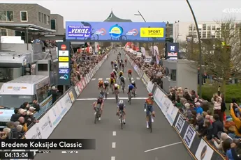 Edward Theuns zegeviert na razendspannende strijd tussen peloton en vluchters in Bredene Koksijde Classic, Eekhoff derde