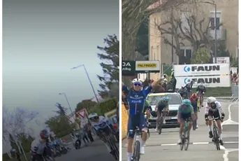 Drama in Frankrijk! Hirschi en co nemen verkeerde afslag, Gregoire profiteert en komt solo aan in Faun-Ardèche Classic