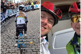 De jeugd heeft de toekomst: 9-jarige 'Kopecky' danst voor uitzinnig publiek de Muur op, Pogi traint met zoon van Gilbert
