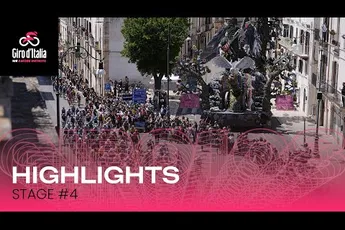 🎥 Samenvatting etappe 4 Giro d'Italia 2025: Bekijk hier de de 'Hollandse' spurt in Lecce, met Van Uden als winnaar