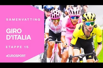 🎥 Samenvatting etappe 15 Giro d'Italia 2025: Koers bij de klassementsrenners en strijd om zege vooraan