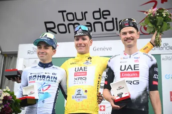 Uitslagen Ronde van Romandië 2025 | Evenepoel heeft op slotdag zege te pakken, terwijl Almeida eindzege bijschrijft