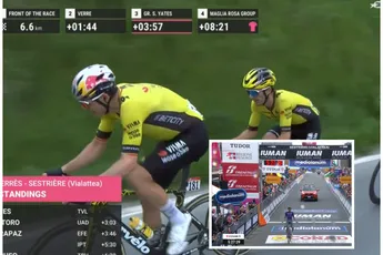 Yates zet Giro naar zijn hand na fenomenale Finestre-klim en monsterlijke Van Aert: Harper pakt zege