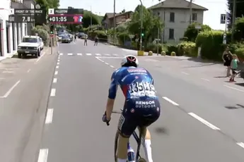 Soudal Quick-Step-talent blijft op fraaie wijze peloton voor in Giro Next Gen en pakt leiding na lange dag in de aanval