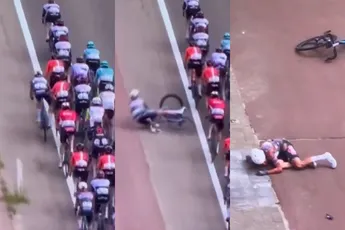 🎥 Oscar Riesebeek komt keihard ten val in Baloise Belgium Tour na gevaarlijke actie en krijgt tweede geel