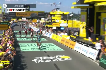 Milan pakt zijn eerste met machtsprint in achtste rit Tour de France, Van Aert verrast met tweede plek