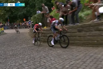 In het wiel van Van der Poel reed De Lie de snelste Muur ooit: 'Van Mathieu verliezen is geen schande'