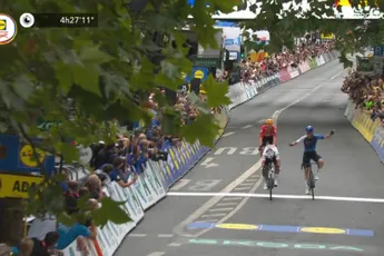 Sheehan juicht te vroeg, dus wint Narvaez 2e etappe Ronde van Duitsland; Waerenskjold opnieuw leider