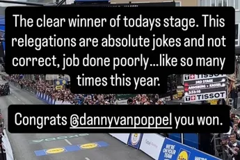 Gedeclasseerde Van Poppel fel bekritiseerd, maar steun komt van Pogacar: 'Regels zijn een complete grap en niet correct'