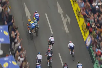 Van Poppel juicht, maar wordt gedeclasseerd na hinderen Brennan: leider Waerenskjold krijgt zege in schoot geworpen