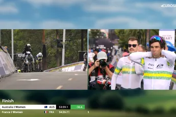 Australië profiteert van mechanisch probleem Reusser en prolongeert in nagelbijter wereldtitel Mixed Relay