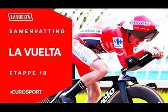 🎥 Samenvatting etappe 18 Vuelta a España 2025: Podium nog allerminst beslist na ingekorte race tegen de klok