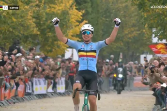 Florian Vermeersch vol lof over 'niet linkeballende' Nederlandse WK gravel-metgezel Frits Biesterbos