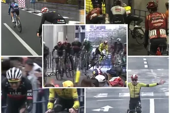 🎥 Laatste criterium in Japan: Vingegaard valt, maar wordt door UAE aan de 'overwinning' geholpen