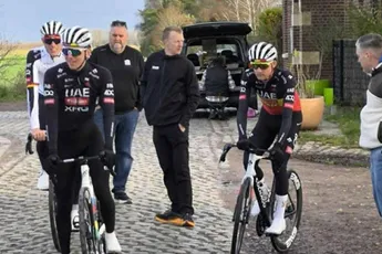 Pogacar laat zien dat het menens is en waarschuwt Van der Poel met winterse Roubaix-verkenning