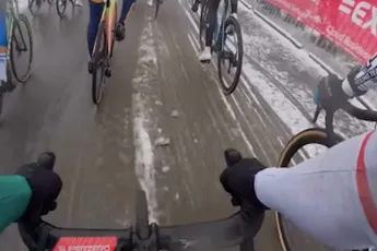 📽️ Hoe zwaar de door Van der Poel gewonnen sneeuwcross in Mol was, zie je in deze schitterende video van Daan Soete