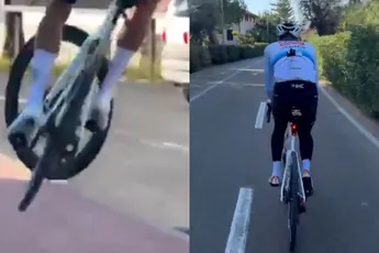 🎥 Ondertussen, in Italië en Spanje: Pogacar knalt in EK-trui de Poggio op, Van der Poel hangt de acrobaat uit