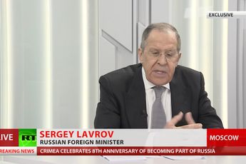 Lavrov in interview: 'Het doel van de sancties is om Rusland te ontmantelen'