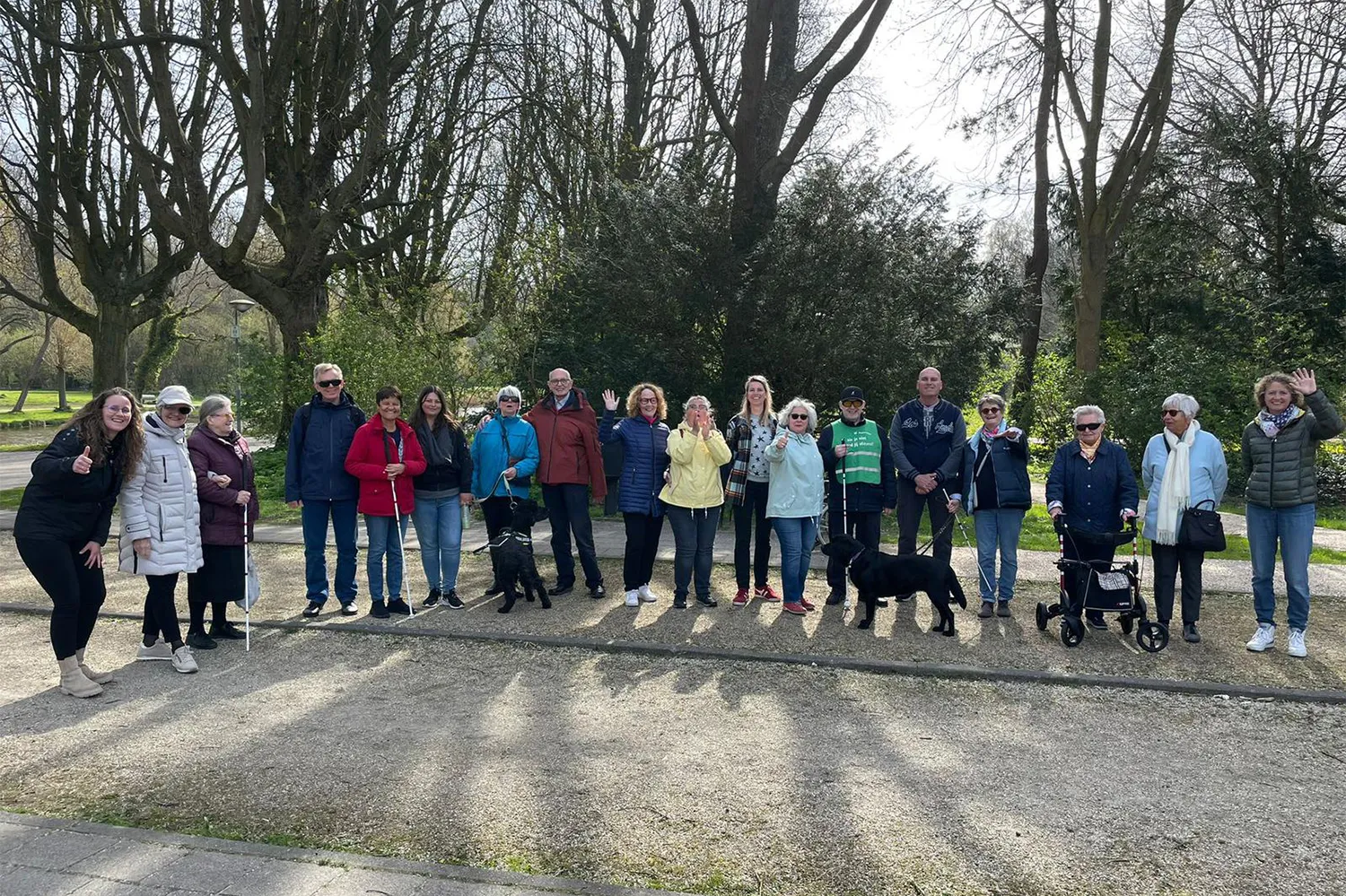 wandeltocht deelnemers visuele beperking