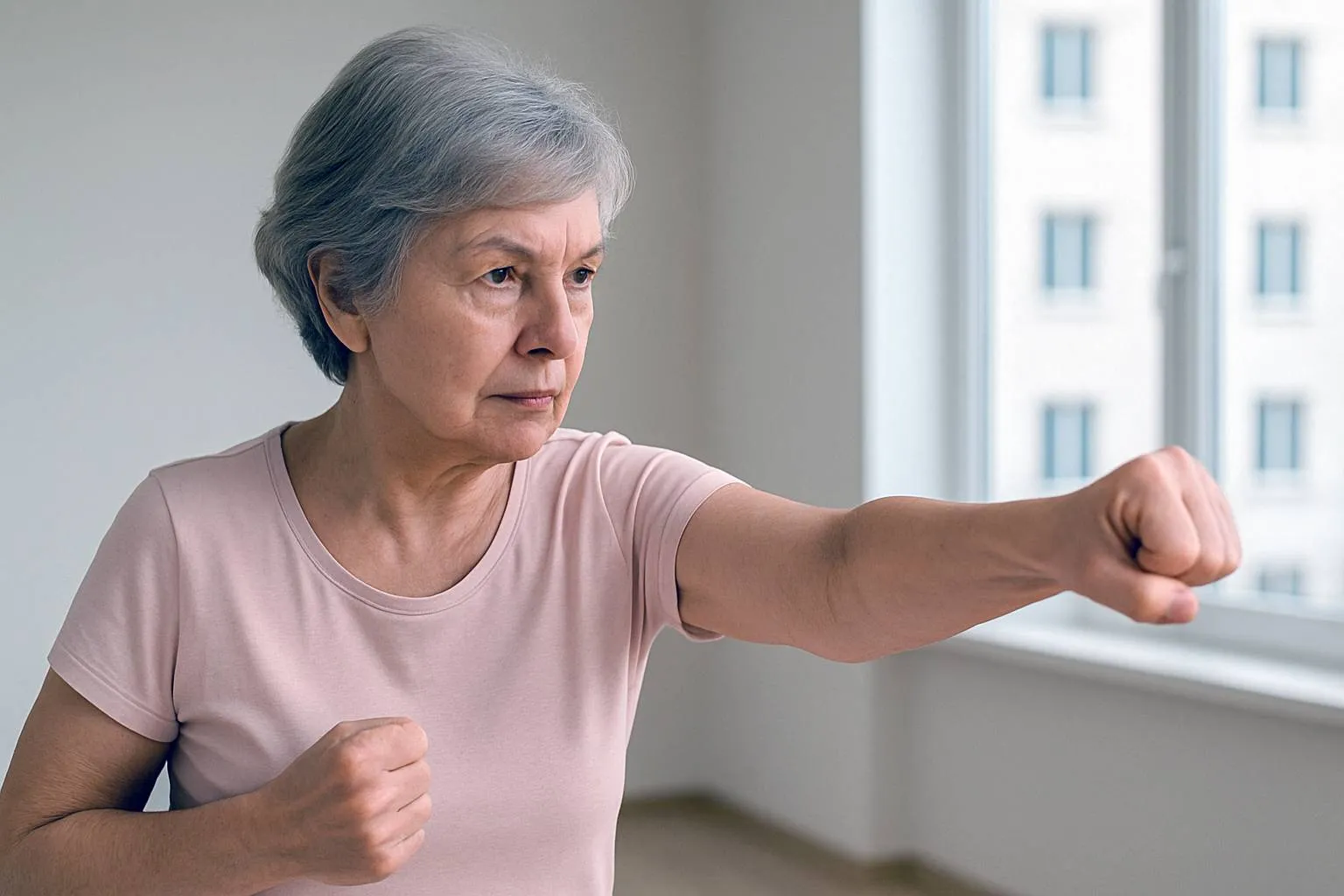 Vrouw Senior Weerbaarheid kopiëren