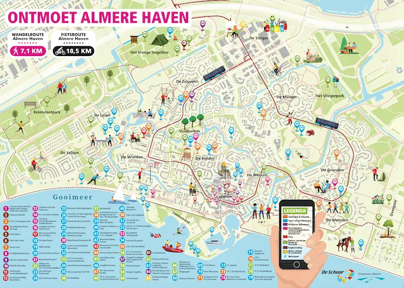 kaart ontmoet almere haven haven hart 20