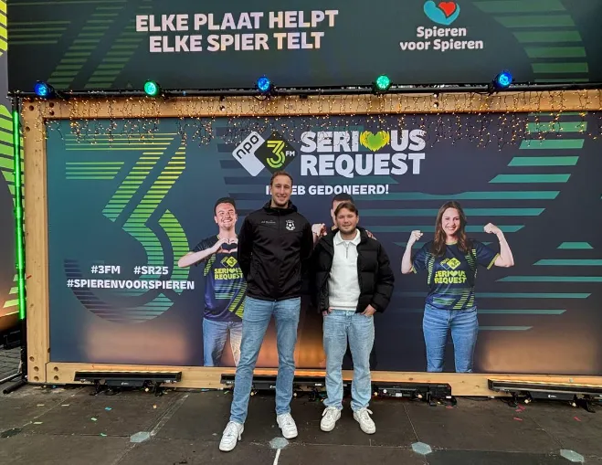 Spontane inzamelingsactie voor Spieren voor Spieren tijdens Kerst-In Wilhelmina ’26