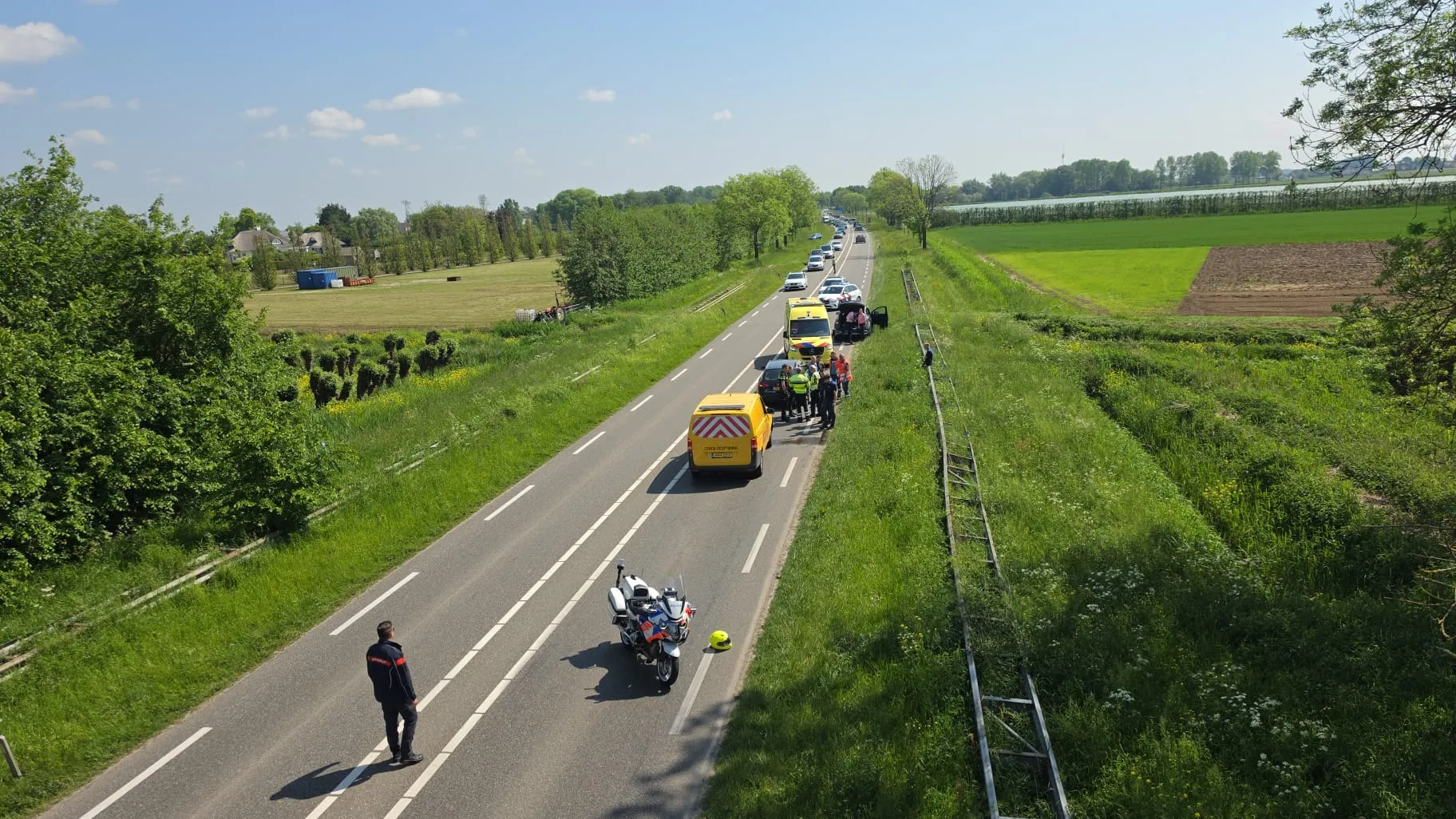 Kop-staartbotsing zorgt voor vertraging in Werkendam