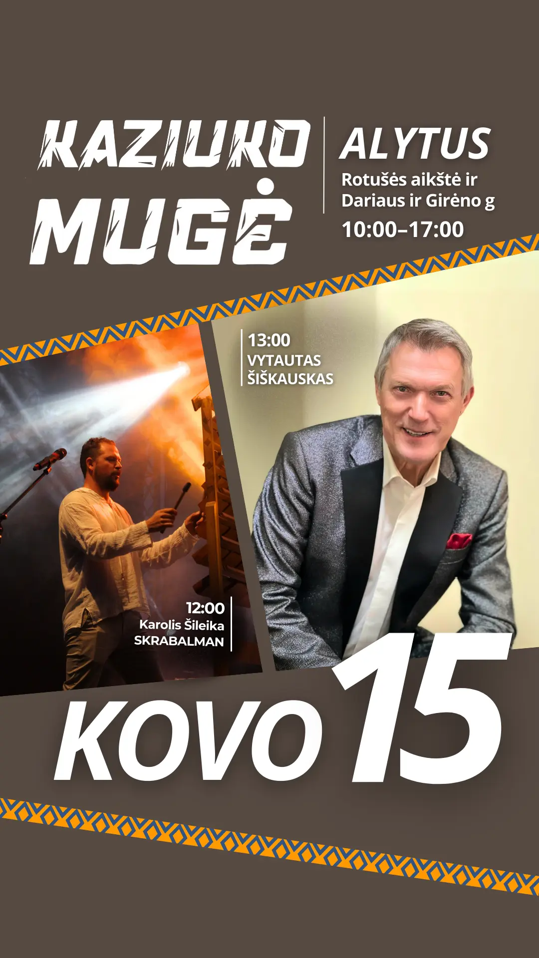 Kovo 15 d. Alytuje –  jau tradicija tapusi Kaziuko mugė su muzikine programa!