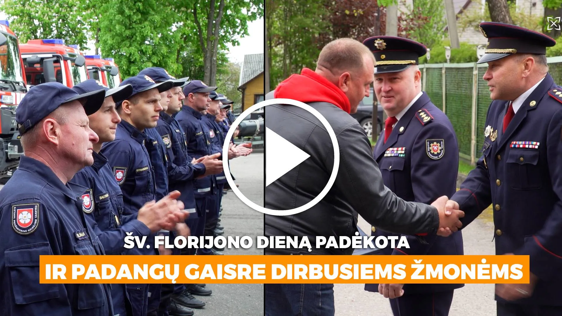 Šv. Florijono dieną padėkota ir padangų gaisre dirbusiems žmonėms