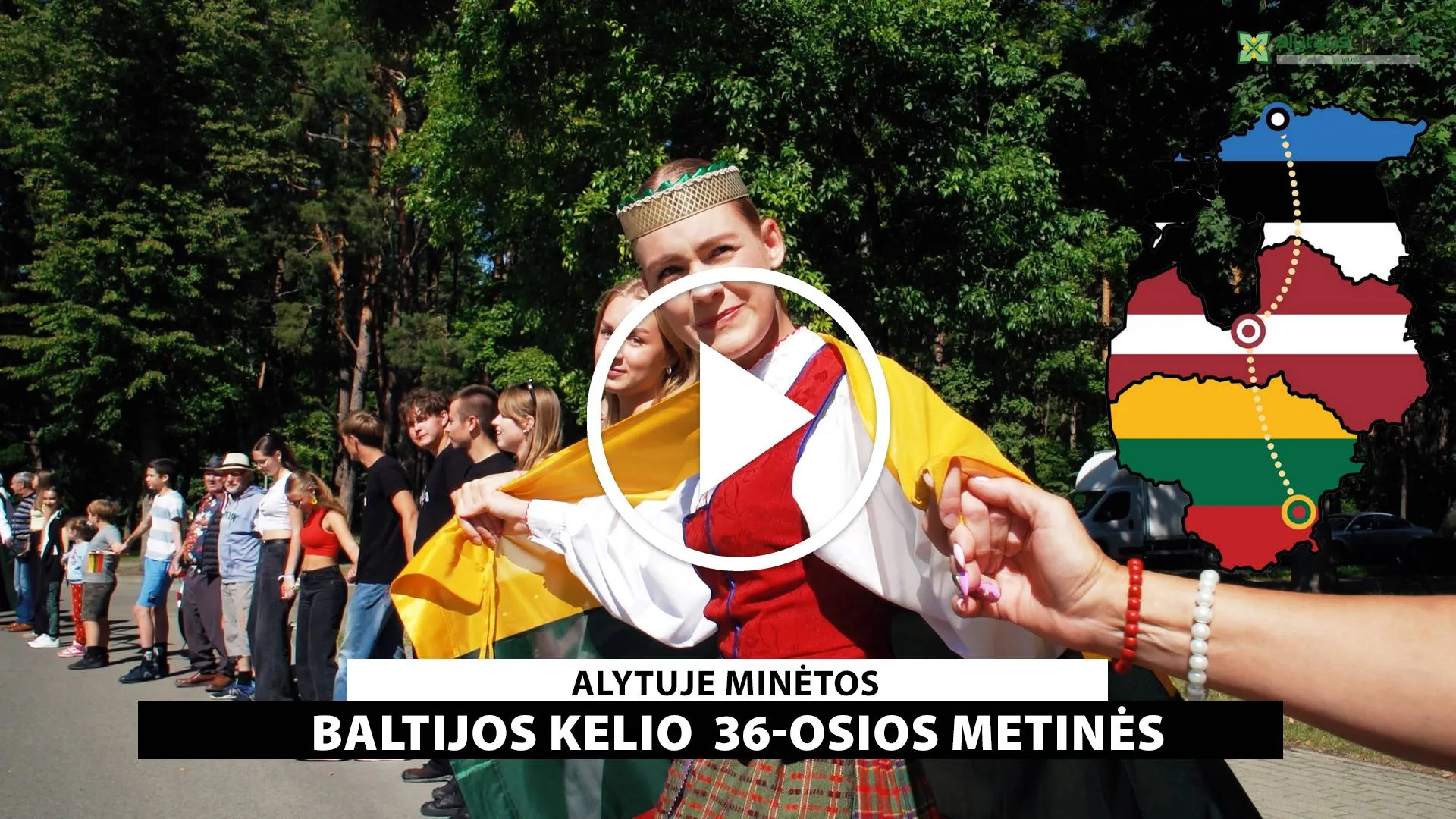Alytuje minėtos Baltijos kelio 36-osios metinės /VIDEO