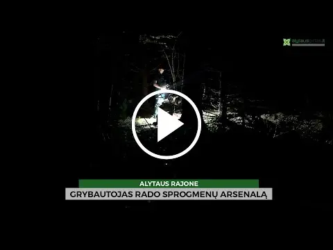 Grybautojas rado sprogmenų arsenalą