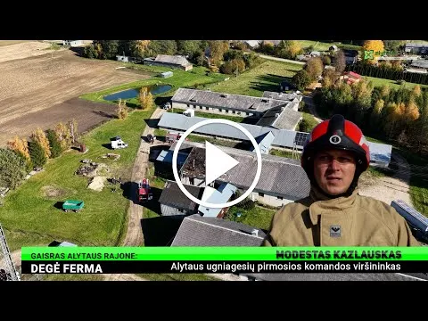 Alytaus r. kilo gaisras gyvulių fermoje
