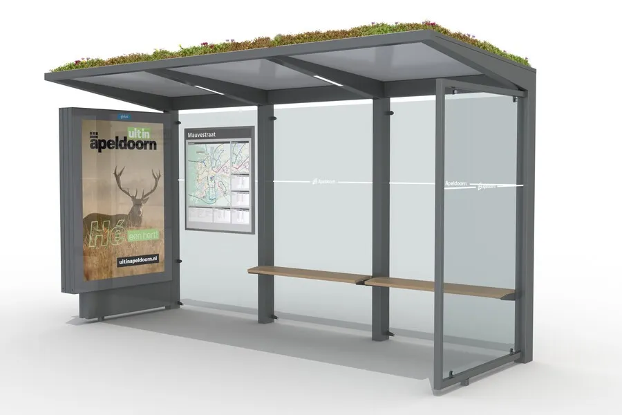 Gemeente Apeldoorn krijgt nieuwe duurzamere bushokjes en reclamezuilen