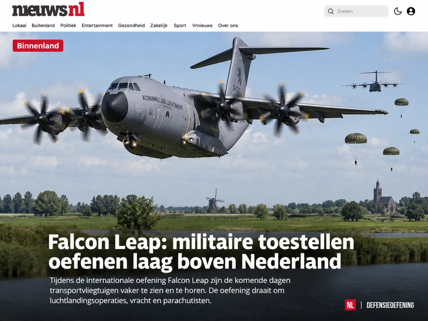 Falcon Leap ter illustratie