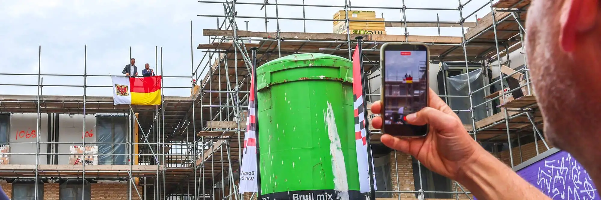 Hoogste punt bereikt bij bouw van 26 woningen in de Korenpassage
