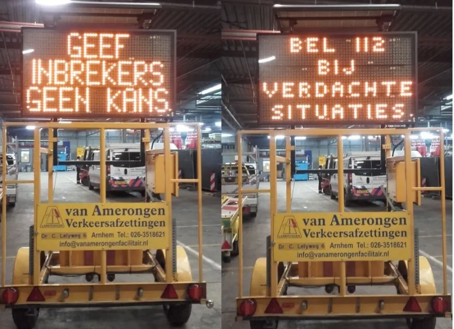 tekstwagens inbraakpreventie