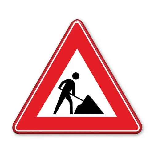 werkzaamhedenrvv verkeersbord j16 waarschuwing werk in uitvoering