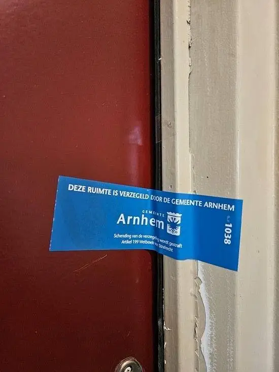 Pand in Johann de Wittlaan gesloten.Gemeente Arnhem