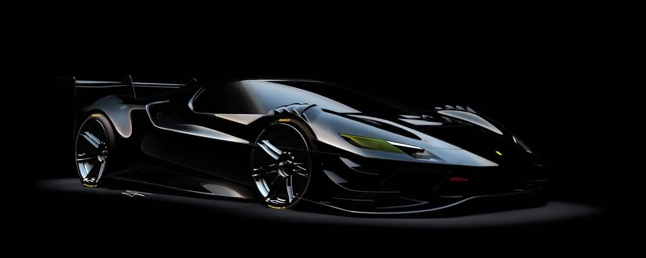 ferrari 296 gt3 sketch