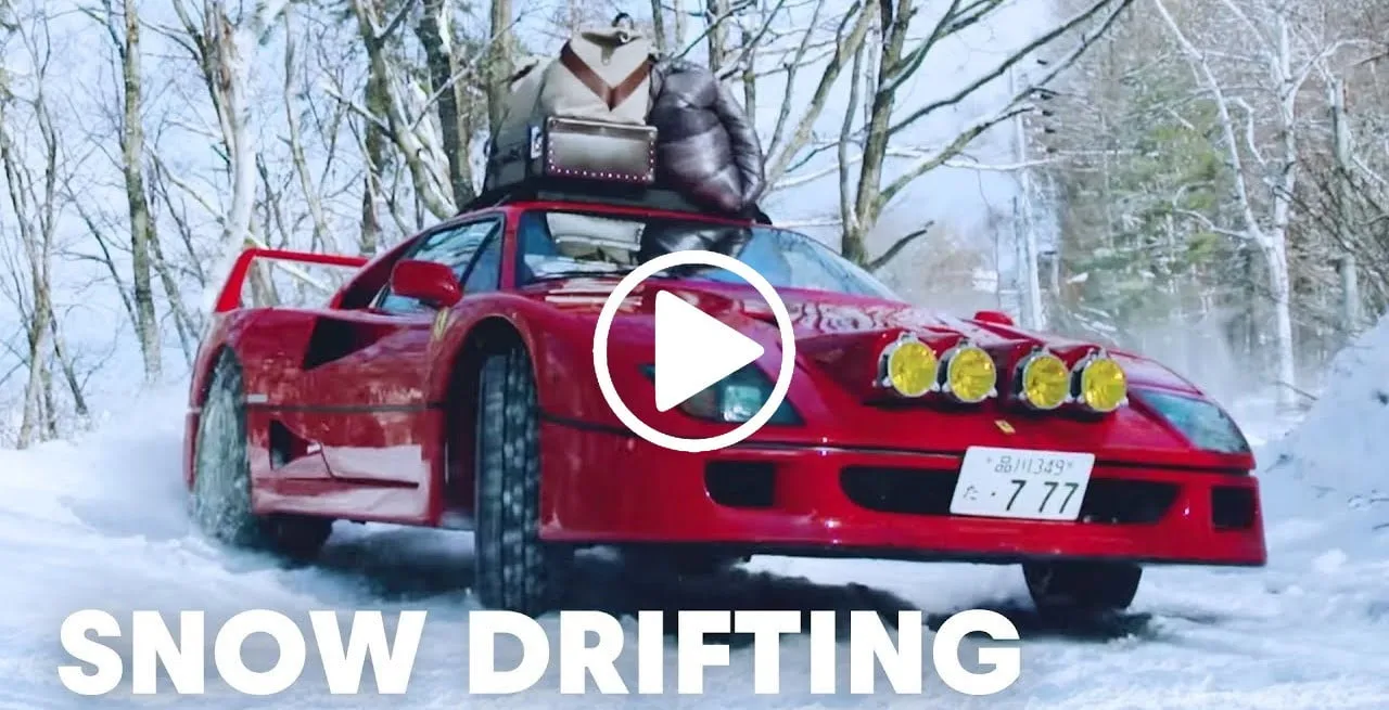ferrarif40 snow drift