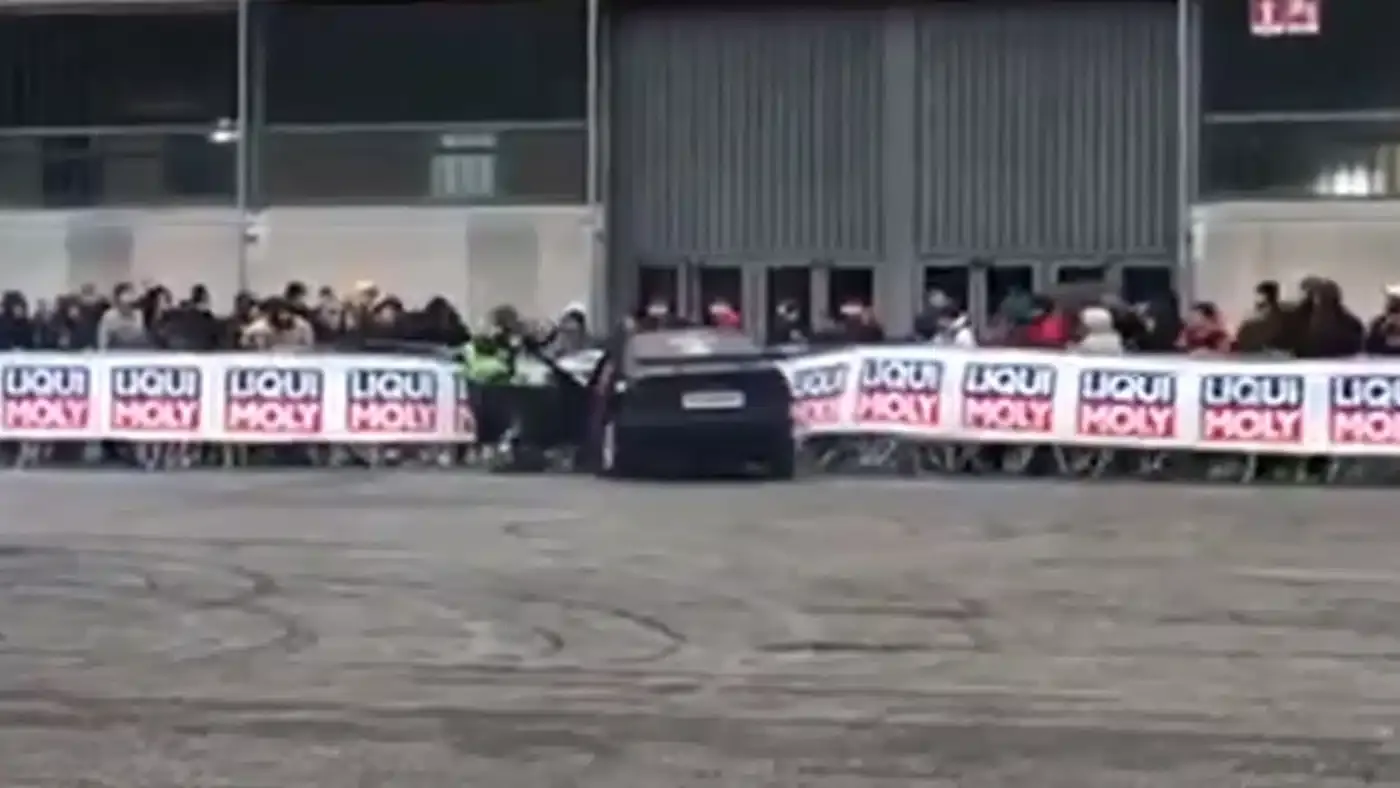 incidente motor bike expo video